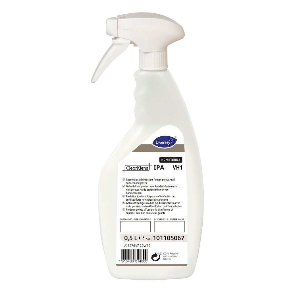 ClearKlens IPA VH1 12x0.5L - Désinfectant sur base d'alcool isopropylique à 70%